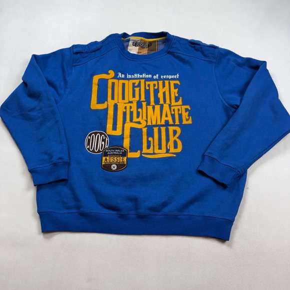 COOGI Other - Coogi The Ultimate Club Blue Graphic Crewneck Sweatshirt Mens XL Aussie Patch